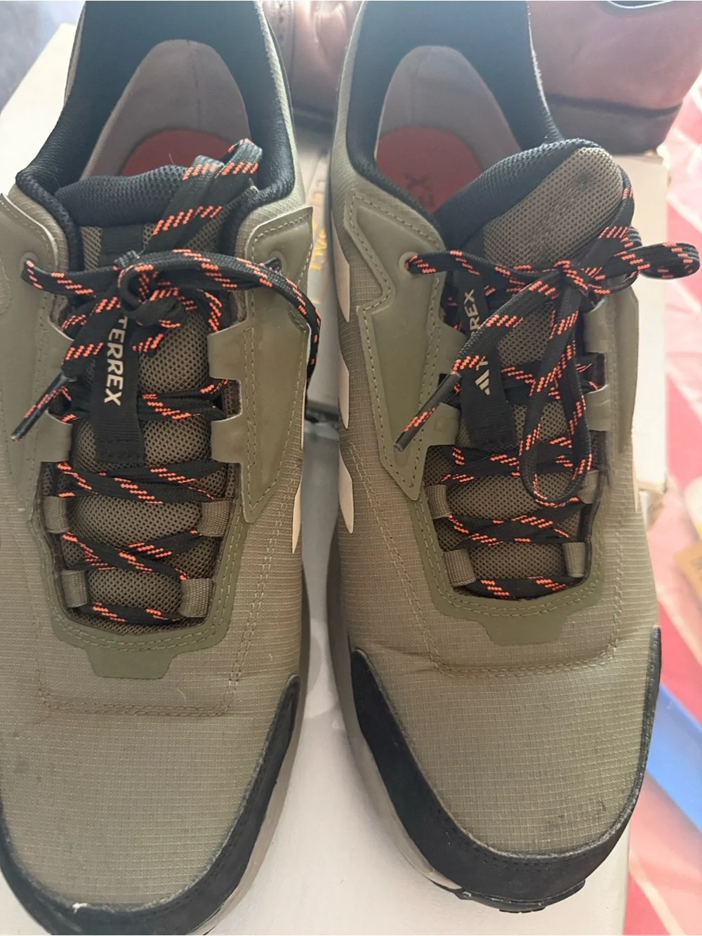 adidas Men's Olive and Beige Trail Running Shoes